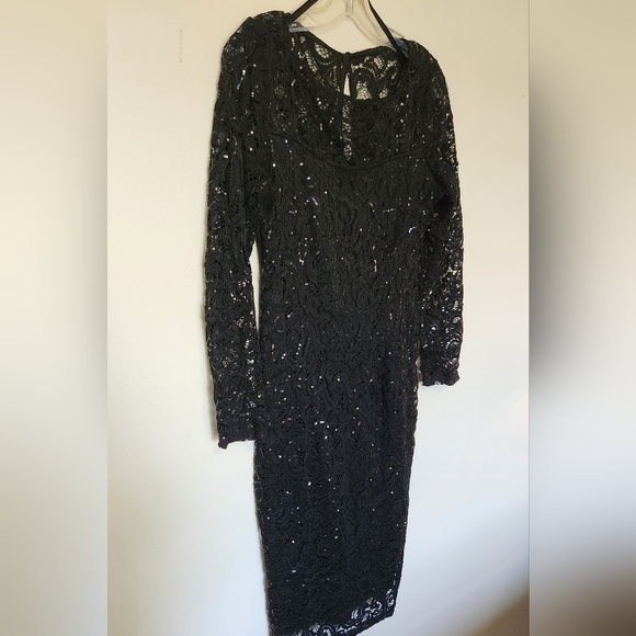 MARINA Dresses & Skirts - MARINA, BLACK LACE COCKTAIL DRESS, SIZE 8